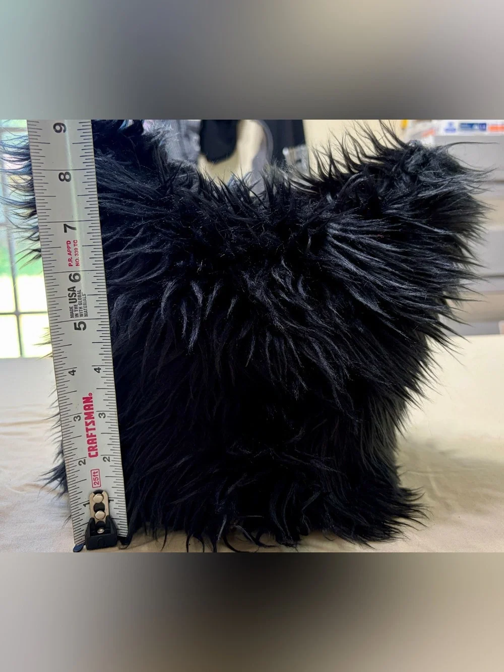 Source Unknown Kids Black Faux Fur Hat